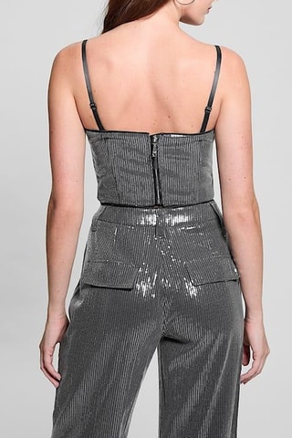 Crop top bustier Cassia - Gris oscuro