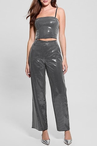 Crop top bustier Cassia - Gris oscuro