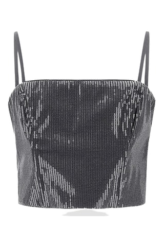 Crop top bustier Cassia - Gris oscuro