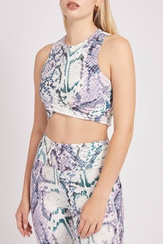 Crop top - Malva y blanco