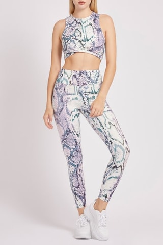 Crop top - Malva y blanco