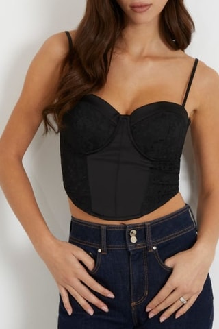 Crop top Kessa - Negro