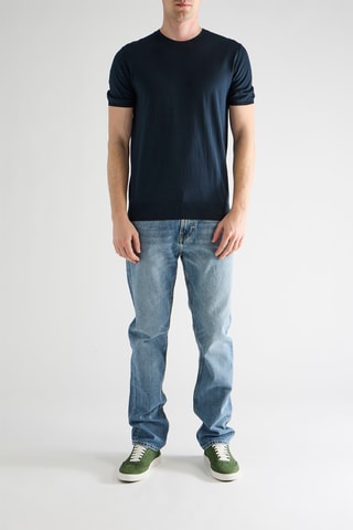 Top en soie - Bleu marine