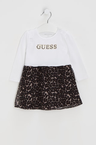 Robe trompe-l’œil - Blanc et marron