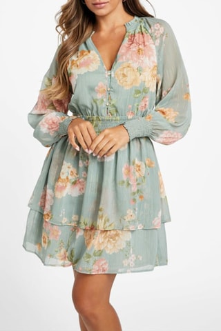 Vestido evasé - Verde agua