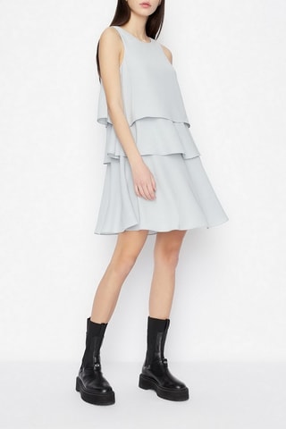 Vestido avolantado - Gris claro