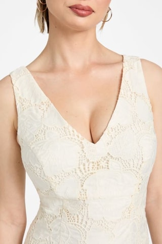 Vestido recto - Beige