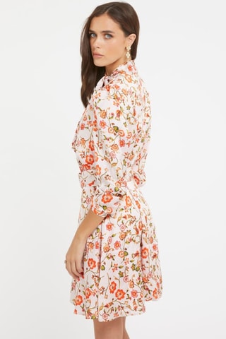 Vestido evasé Mireille - Rosa