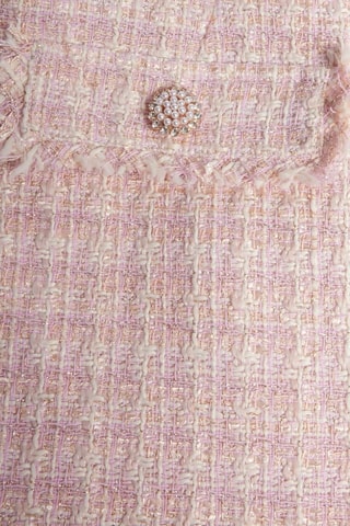 Vestido recto de tweed Daphnée - Rosa