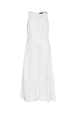 Vestido midi - Blanco y plateado