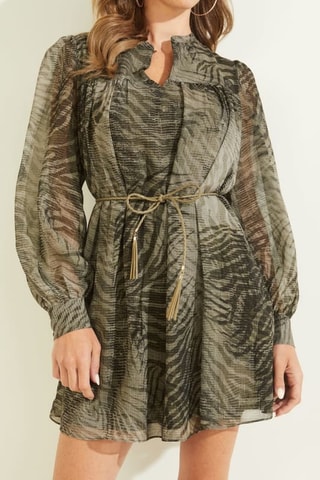 Vestido estilo patinadora - Caqui