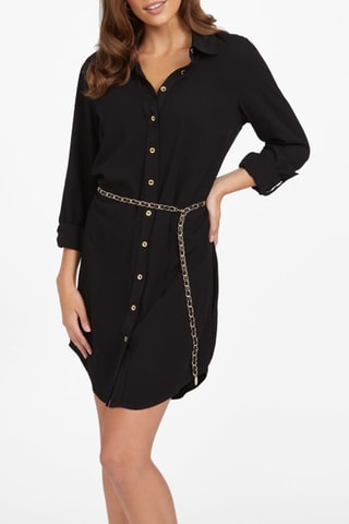 Vestido camisero - Negro