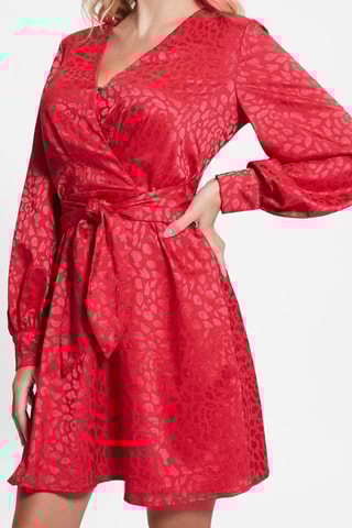 Vestido evasé - Fucsia