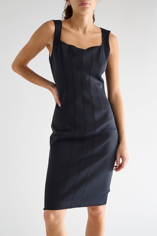 Vestido recto Fernanda - Negro