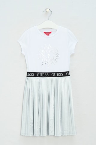 Vestido efeito ilusório - Prateado