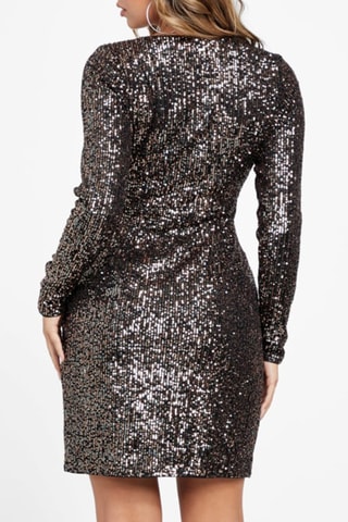 Vestido evasé - Marrón