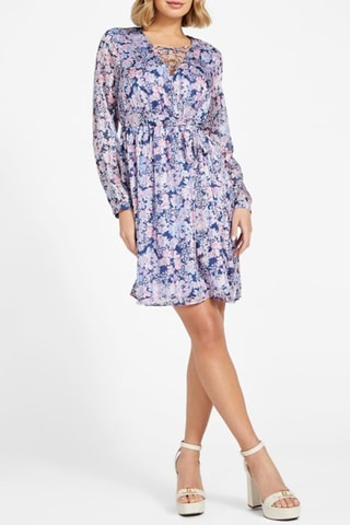 Vestido evasé - Azul