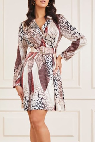 Vestido estilo patinadora - Bege