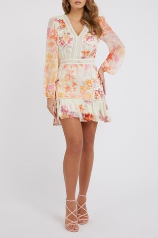 Vestido evasé - Beige