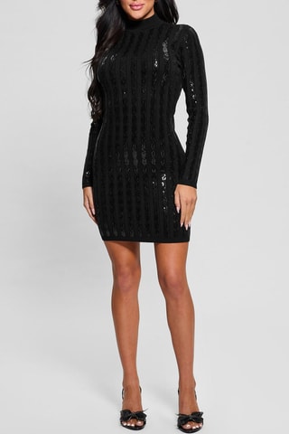 Vestido recto Bailey - Negro