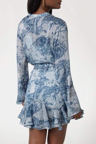 Vestido avolantado Sibilla - Índigo