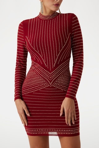 Vestido recto Kristal - Rojo