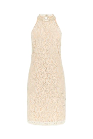 Vestido de tubo de encaje Liza - Marfil