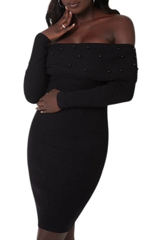 Vestido jersey - Negro