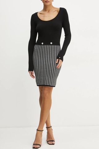 Vestido recto Gabriella - Negro