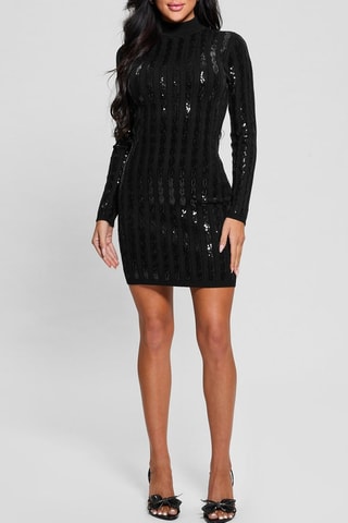 Vestido recto Bailey - Negro