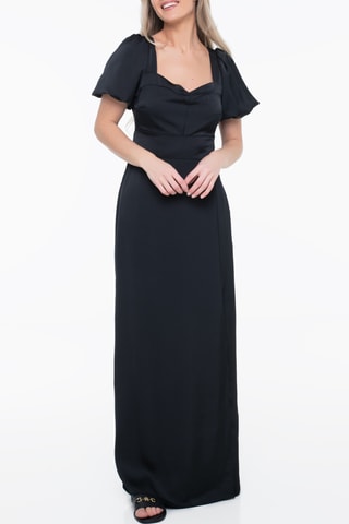 Vestido recto Juliette - Negro