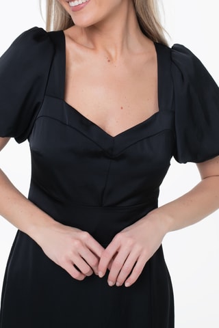 Vestido recto Juliette - Negro