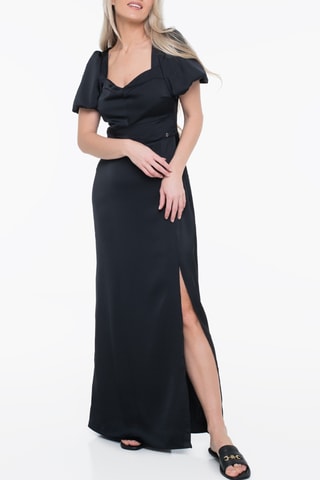 Vestido recto Juliette - Negro