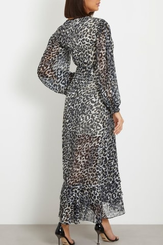 Vestido cruzado Felisia - Gris oscuro