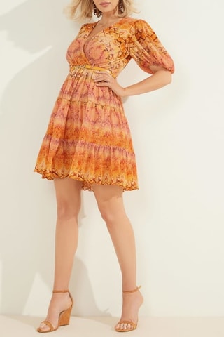 Vestido evasé - Naranja