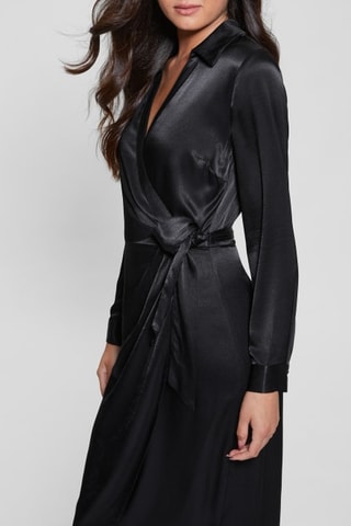 Vestido cruzado Clara - Negro