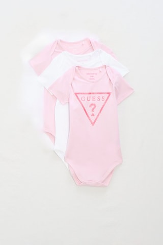 3 bodys - Blanc et rose poudré