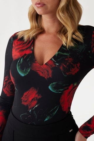 Body Bianca - Preto e vermelho