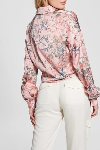 Camisa regular fit anudada Jun - Rosa