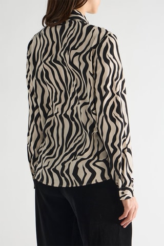 Camisa Veronik - Crudo y negro