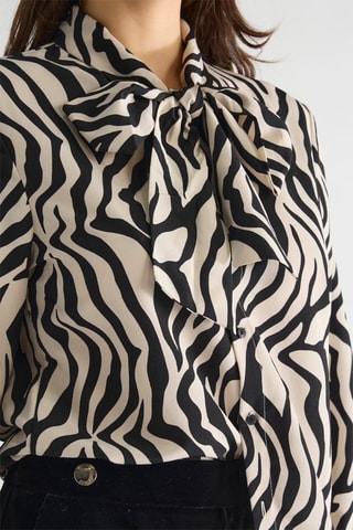 Camisa Veronik - Crudo y negro