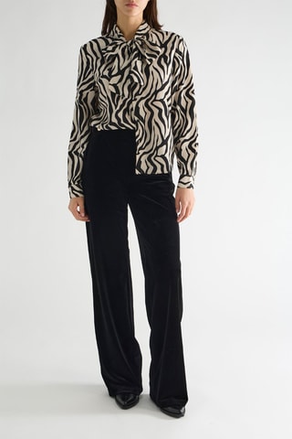 Camisa Veronik - Crudo y negro