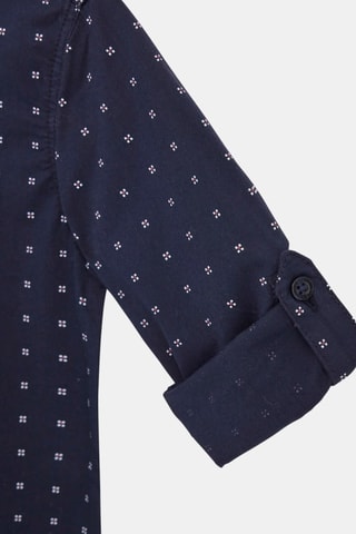 Chemise Poplin - Bleu nuit et blanc