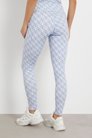 Leggings Gj Logomania - Azul-claro e branco