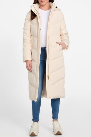 Anorak largo con capucha Sander - Crudo