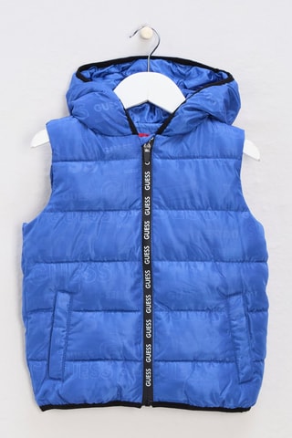 Colete acolchoado com capuz - Azul-elétrico