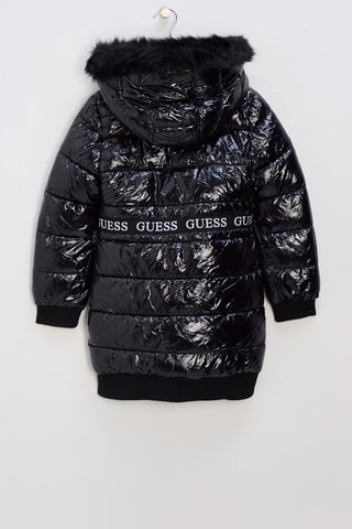 Anorak largo con capucha - Negro