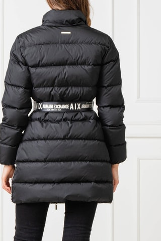 Blusão comprido com capuz - Preto e branco - Exchange