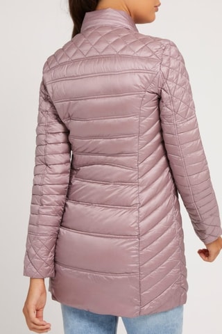 Doudoune longue Vieux rose