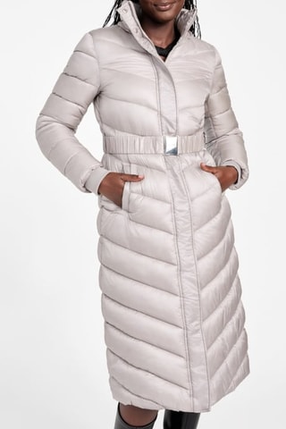 Anorak largo con capucha Christie - Gris claro